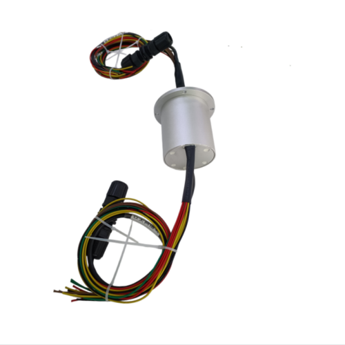 Ingiant DHS078 Solid Shaft Ethernet Slip Ring 78mm OD Gigabit Data & Power Rotary Joint